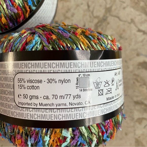 Muench Oceana Yarn Italy Multi Color 50 grams New Color 4802 - Picture 3 of 5
